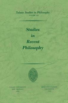 Paperback Studies in Recent Philosophy Book