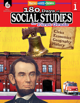 Paperback 180 Days of Social Studies for First Grade: Practice, Assess, Diagnose Book