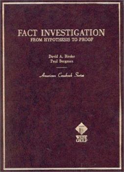 Hardcover Binder and Bergman's Fact Investigation: From Hypothesis to Proof Book
