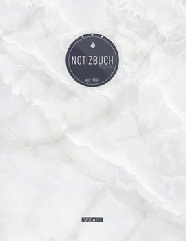 ZMUDACE Notizbuch Blanko: in DIN A4 Softcover | "ZB032 weißer Marmor" |156 leere Seiten mit persönlichem Register + Seitenzahlen | Zeichenbuch, ... zum Selbstgestalten (German Edition)