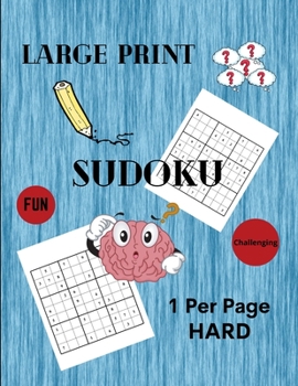 Paperback Large Print Sudoku 1 Per Page Hard [Large Print] Book