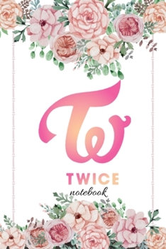 Twice Kpop Idol Notebook for Fans and Students: Beautiful Watercolor Floral Wreath College Ruled School or Personal Journal for Girls
