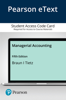 Printed Access Code Managerial Accounting Book