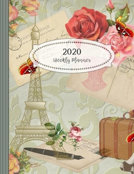 2020 Planner: Vintage Paris Large Monthly Weekly Organizer with Notes Section + 45 Dot Grid Pages, To Do List 8.5x11 - Modern Calendar January - December Year A4 - Schedule Notebook Journal Almanac