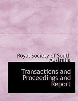 Paperback Transactions and Proceedings and Report Book