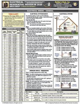 Pamphlet Electrical Residential Rough-In - 2020 NEC & 2021 IRC REVISED AND UPDATED! Book