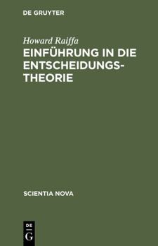 Hardcover Einführung in die Entscheidungstheorie [German] Book