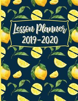 Paperback 2019-2020 Teacher Lesson Planner: Lemons on Navy Blue Book