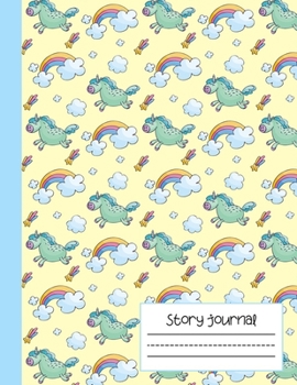 Paperback Story journal: Dashed Midline and Picture Space - Grades K-2 I 10 pages with Alphabet Tracing Chart and Letter Tracing Practice Sheet Book