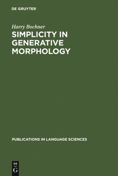 Hardcover Simplicity in Generative Morphology Book
