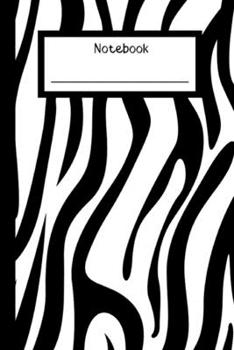 Paperback Zebra Notebook: 6x9 120 Blanked Lined Pages Matte Cover Journal (Diary Notebook) to Write in Book