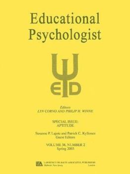 Paperback Aptitude: A Special Issue of Educational Psychologist Book