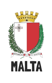 Malta: Handy journal notebook diary with blank lined paper to write in (Europe)