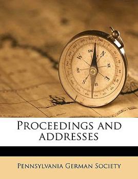 Paperback Proceedings and Addresses Volume V.39 Book