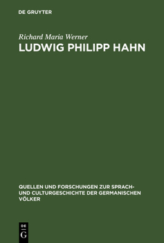 Hardcover Ludwig Philipp Hahn [German] Book