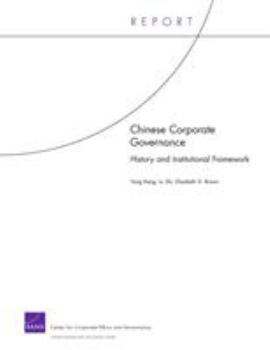 Paperback Chinese Corporate Governance History and Institutional Framework Book