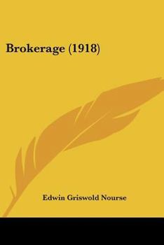 Paperback Brokerage (1918) Book
