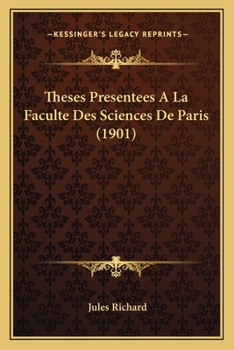 Paperback Theses Presentees A La Faculte Des Sciences De Paris (1901) [French] Book
