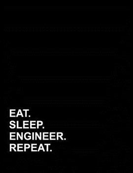 Paperback Eat Sleep Engineer Repeat: Appointment Book 2 Columns Book