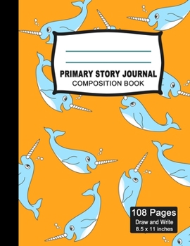Primary Story Journal Composition Notebook: Beautiful Handwriting Write and Draw Journal for Preschool, Kindergarten, 1st & 2nd grades kids, Cute ... with picture space and dashed Mid line Grades