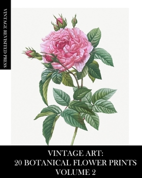 Paperback Vintage Art: 20 Botanical Flower Prints Volume 2: Ephemera for Framing, Collage and Decoupage Book