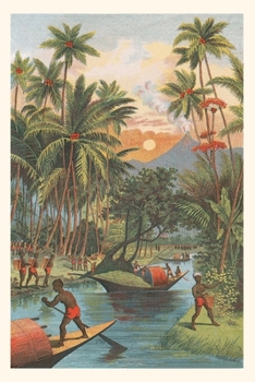 Paperback Vintage Journal Tropical Paradise with Volcano Book