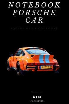 Paperback notebook porsche car Book