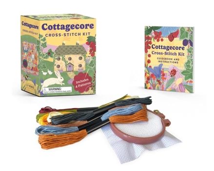 Paperback Cottagecore Cross-Stitch Kit: Includes 4 Patterns Book