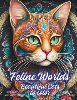 Paperback Feline Worlds: Beautiful Cats to color Book
