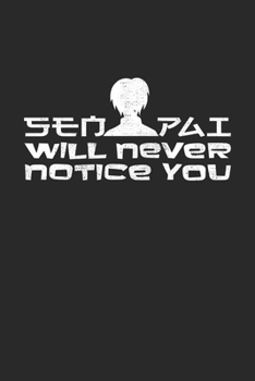 Paperback Senpai I Will Never Notice You: Notebook A5 for Anime I A5 (6x9 inch.) I Gift I 120 pages I square Grid I Squared Book