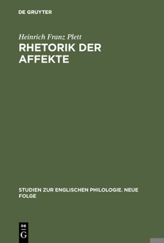 Hardcover Rhetorik der Affekte [German] Book