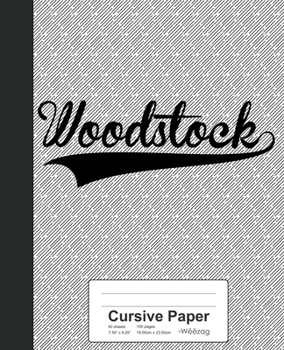 Paperback Cursive Paper: WOODSTOCK Notebook Book