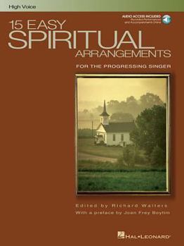 Paperback 15 Easy Spiritual Arrangements - High Voice (Book/Online Audio) [With CD (Audio)] Book