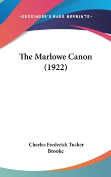 Hardcover The Marlowe Canon (1922) Book