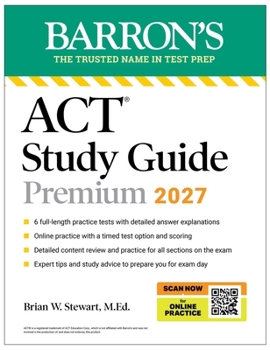 Paperback ACT Study Guide Premium, 2027: 6 Practice Tests + Comprehensive Review + Online Practice for the New Enhanced ACT Book