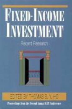 Hardcover Fixed-Income Investment: Recent Research Book