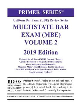 Paperback Rigos Primer Series Uniform Bar Exam (UBE) Multistate Bar Exam (MBE) Vol. 2 Book