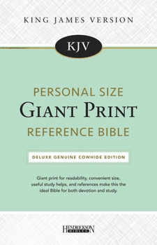 Leather Bound KJV Personal Size Giant Print Reference Bible Black (Genuine Leather): Deluxe Genuine Cowhide Edition [Large Print] Book