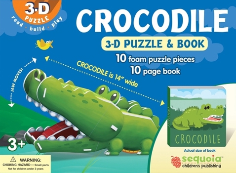 Hardcover Crocodile: Wildlife 3D Puzzle and Book [With Puzzle] Book