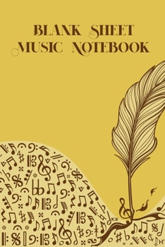 Paperback Blank Sheet Music Notebook: Sheet music book DIN-A5 with 100 pages of empty staves for composers and music students to note music and melodies Book