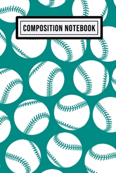 Paperback Softball Wide Ruled Composition Notebook: Softball Blank College Ruled Composition Notebook - 110 Pages - Pocket Size 6x9 Book