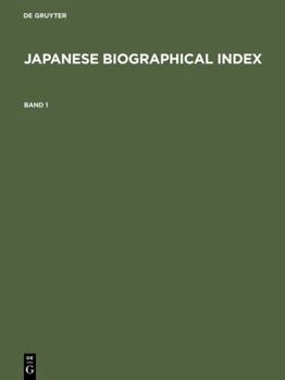 Hardcover Japanese Biographical Index / Japanischer Biographischer Index Book