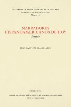 Paperback Narradores Hispanoamericanos de Hoy: Simposio [Spanish] Book