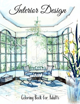 Interior Design Coloring Book For Adults