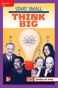 Spiral-bound Reading Wonders Leveled Reader Start Small, Think Big: Ell Unit 1 Week 5 Grade 4 Book