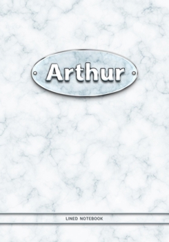 Paperback Arthur - Lined Notebook: College Ruled Blank Pages Plus Extra Date Neutral Calendar (12 Months) and Notepad Sketch Designs. Cover Print White M Book