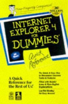 Paperback Internet Explorer 4 for Windows? for Dummies? Quick Reference Book