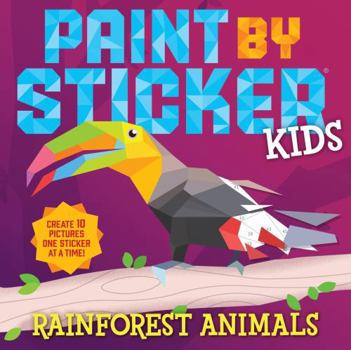 Paperback Paint by Sticker Kids: Rainforest Animals Book
