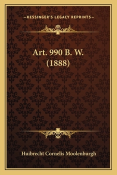 Paperback Art. 990 B. W. (1888) [Dutch] Book
