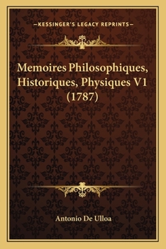 Paperback Memoires Philosophiques, Historiques, Physiques V1 (1787) [French] Book